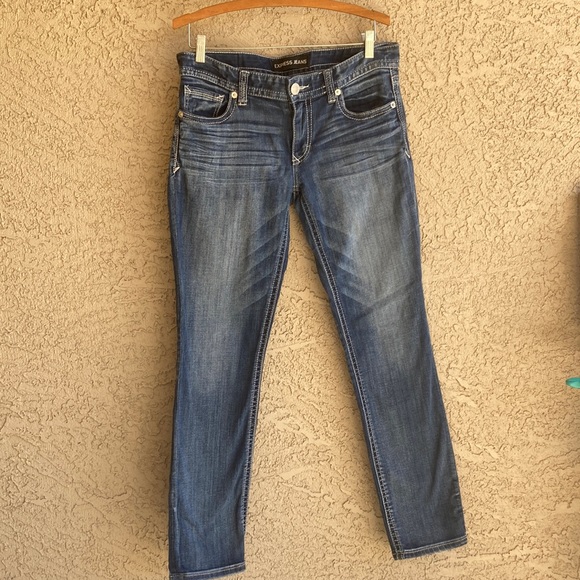 Express women’s size 10 skinny load rise denim jeans